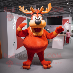 Red Reindeer mascotte...