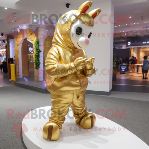 Goud hoefijzer mascotte...