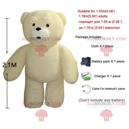 Mascotte de nounours gigantesque, costume gonflable -