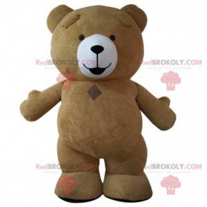 Stor brun bjørnemaskot, brun bamse kostume - Redbrokoly.com