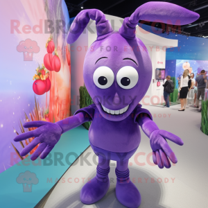 Lavendel hummer maskot...