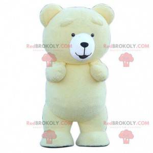 Mascota inflable de peluche amarillo, disfraz de oso amarillo -