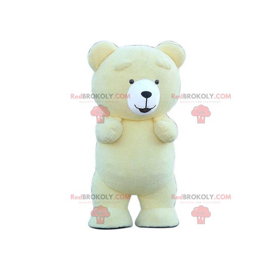 Nafukovací maskot žlutý medvídek, kostým žlutého medvěda -