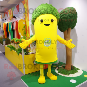 Geel Broccoli mascotte...