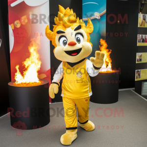 Gold Fire Eater maskot...