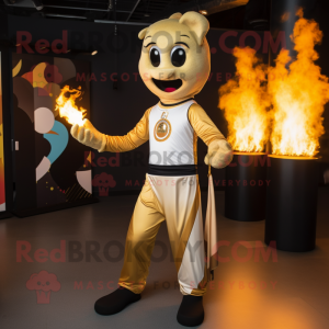 Gold Fire Eater maskot...