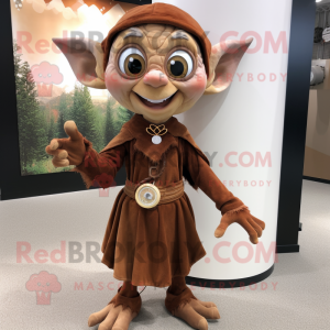 Brown Elf mascotte kostuum...