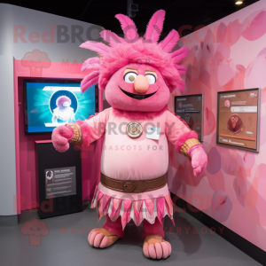 Pink Chief maskot kostume...