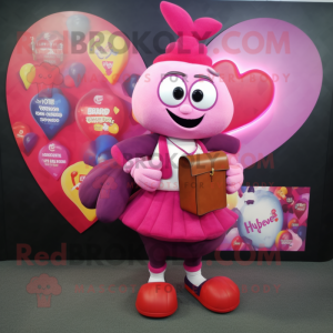 Magenta Heart maskot...