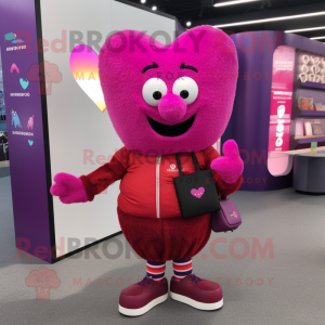 Magenta Heart maskot...