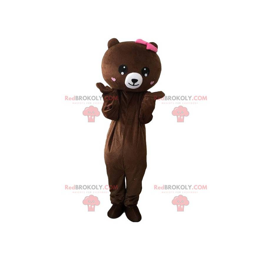 Mascotte orsacchiotto con cuori, costume da orso - Mascotte orsacchiotto con cuori, costume da orso -