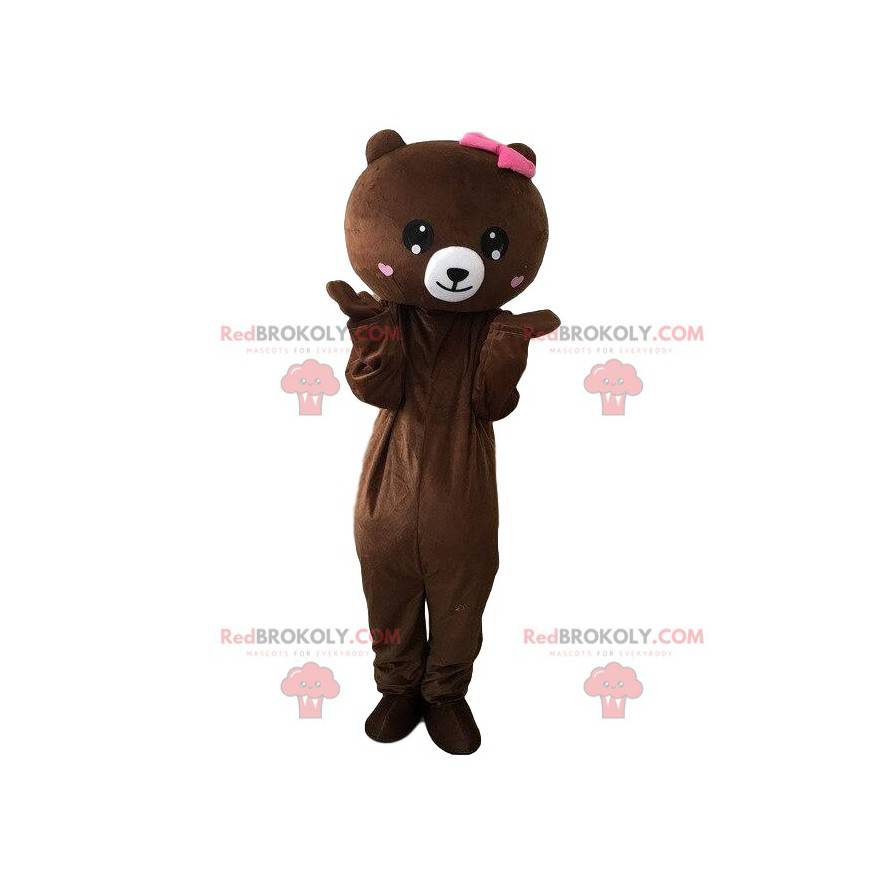 Mascotte orsacchiotto con cuori, costume da orso -