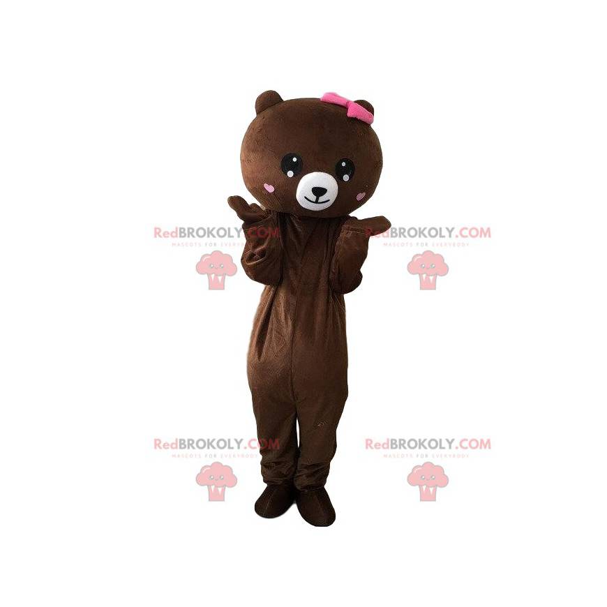Teddy bear mascot with hearts, bear costume - Redbrokoly.com
