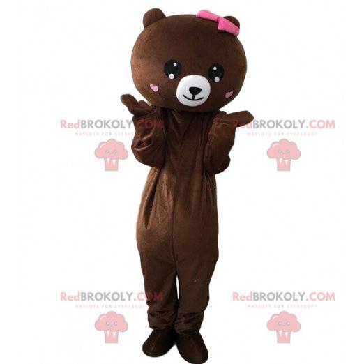 Mascotte orsacchiotto con cuori, costume da orso -