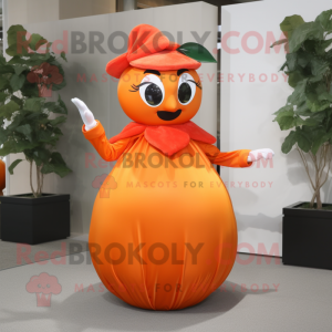 Orange blomme maskot...