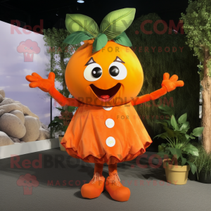 Orange blomme maskot...