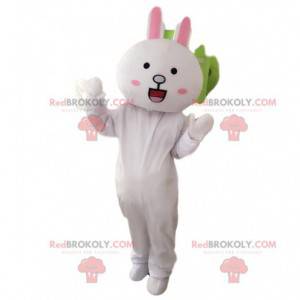 Gigantyczny biały królik maskotka, pluszowy kostium króliczka -