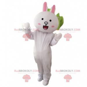 Mascotte de lapin blanc géant, costume lapin en peluche -