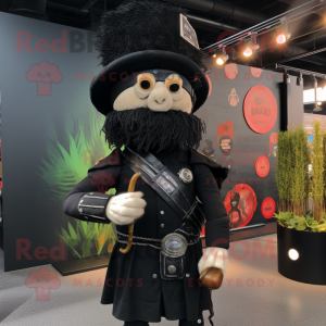 Svart sekkepipe maskot...