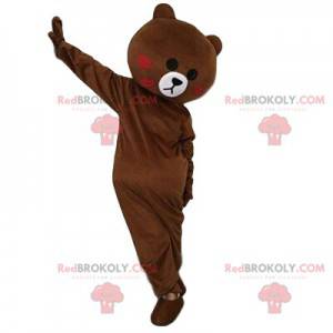 Brown teddy bear mascot, bear costume, teddy bear -