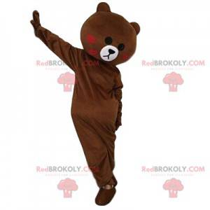 Mascotte orsacchiotto marrone, costume da orso, orsacchiotto -