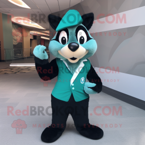 Teal Skunk mascotte kostuum...