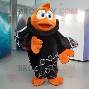 Black Clown Fish maskot...