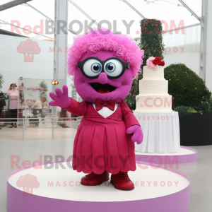 Magenta bryllupskage maskot...