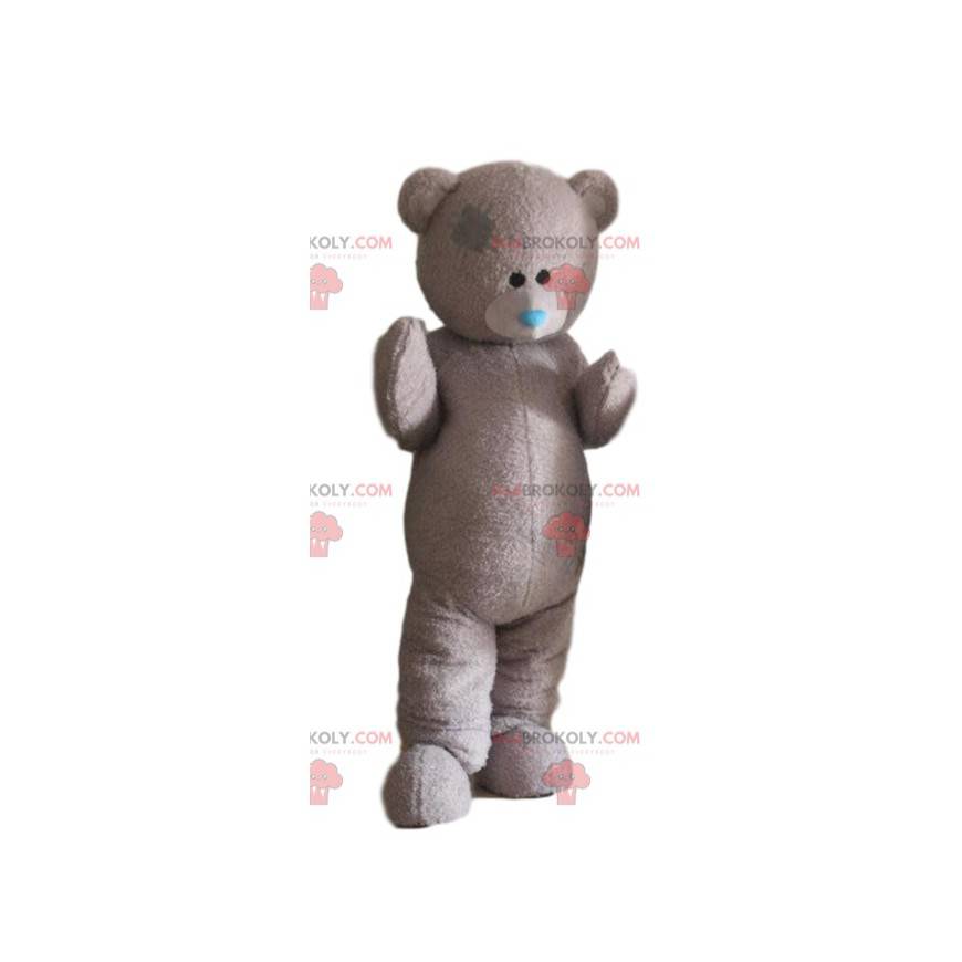 Grå bamse maskot, bjørn kostume, elegant forklædning - Grå bamse maskot, bjørn kostume, elegant forklædning -