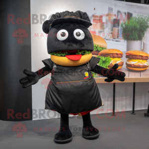 Black Hamburger mascotte...