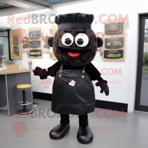 Black Hamburger mascotte...