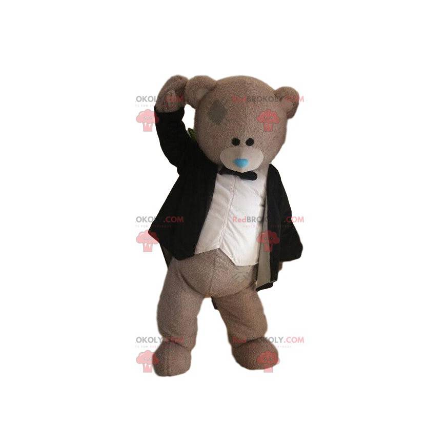 Gray bear mascot, groom's costume, wedding costume -
