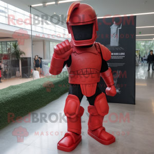 Red Spartan Soldier maskot...