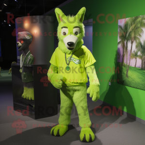 Lime Green Dingo mascotte...