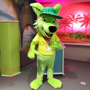 Lime Green Dingo mascotte...