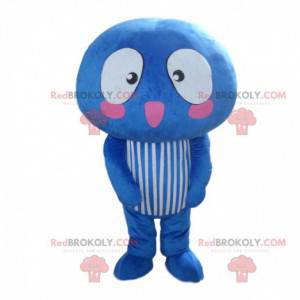 Mascotte de champignon bleu géant, costume de champignon -