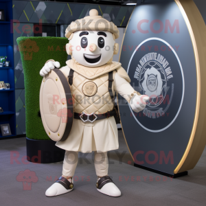 Cream Celtic Shield maskot...