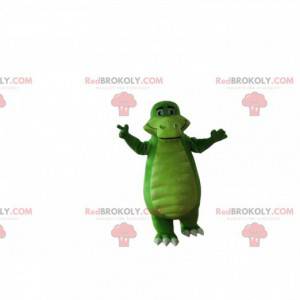 Mascote crocodilo verde, fantasia de crocodilo gigante -