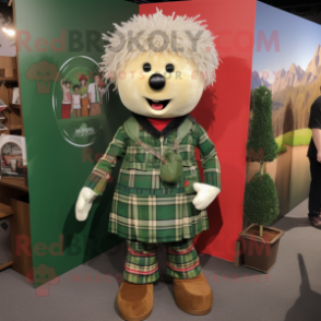 Olive Bagpipe mascot costume character dressed with a Mom Jeans and Cufflinks