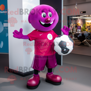 Magenta fodbold maskot...