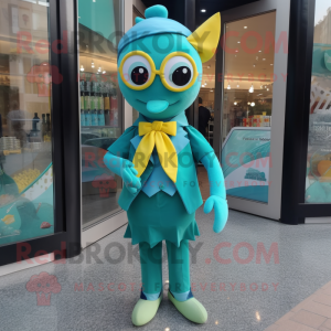 Teal Lemon mascotte kostuum...