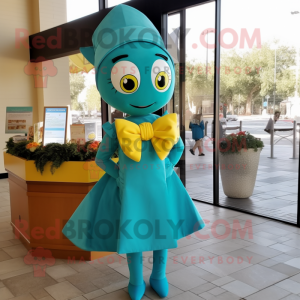 Teal Lemon mascotte kostuum...