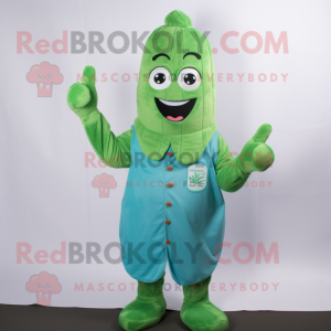 Cyan Sparris maskot kostym...