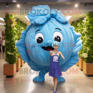 Sky Blue Cabbage mascotte...