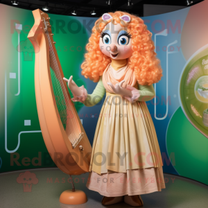 Peach Celtic Harp maskot...