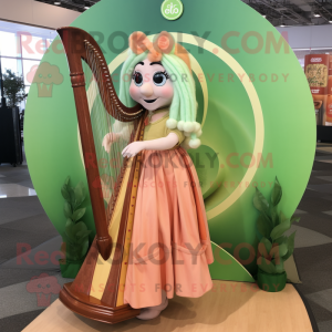 Peach Celtic Harp maskot...