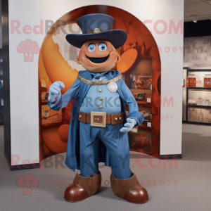 Rust Ring Master mascot costume character dressed with a Jeans and Belts