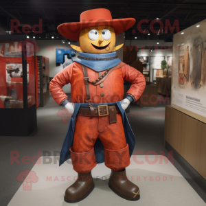 Rust Ring Master mascot costume character dressed with a Jeans and Belts