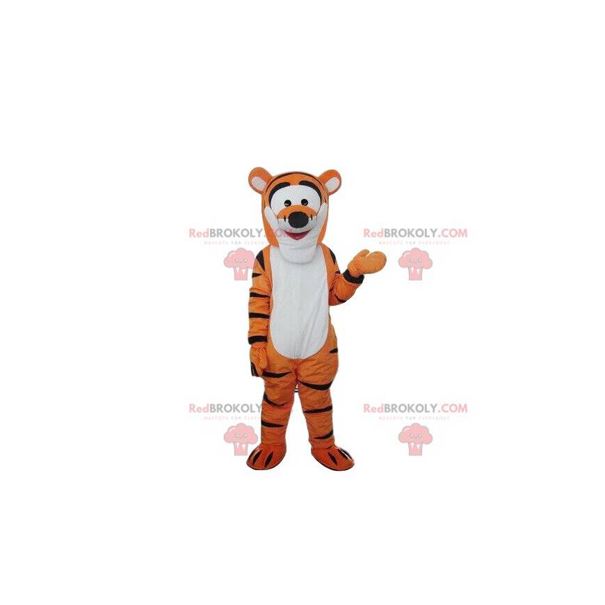 Mascote Tigger, famoso tigre laranja amigo do Ursinho Pooh -