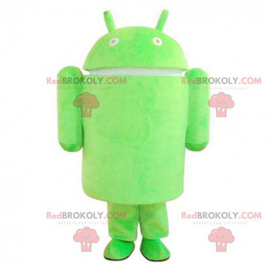 Mascotte Android, costume de robot vert, déguisement de GSM -